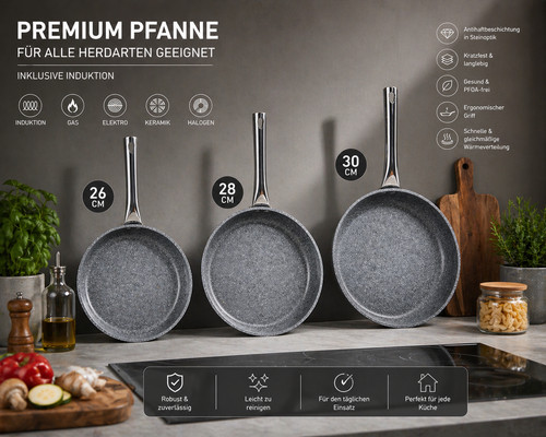 Granit bratpfanne 30 - granit,
