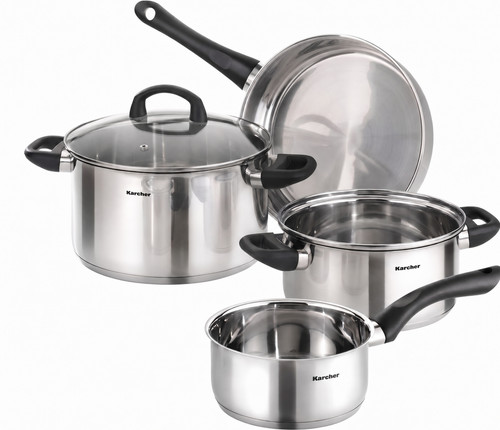Edelstahl kochtopfset teilig - edelstahl, 4-teilig