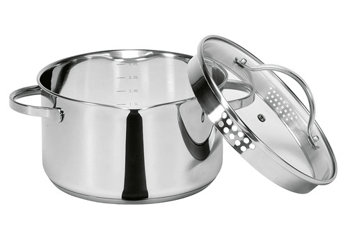 Kochtopf edelstahl 24cm mit - edelstahl,