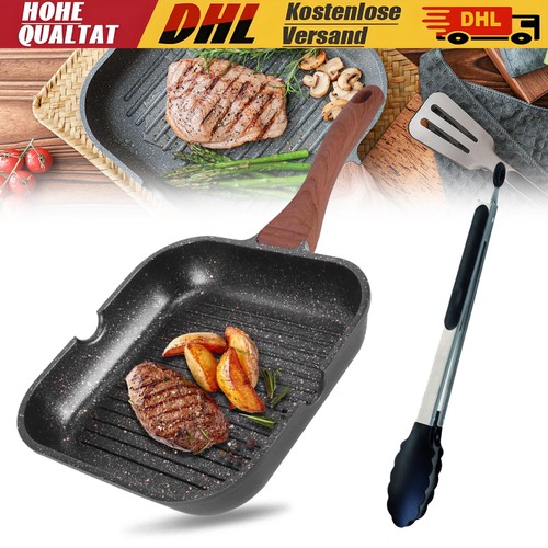 Eckige grillpfanne 28cm mit - grillpfanne,