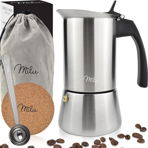 Milu espressokocher edelstahl - espressokocher,
